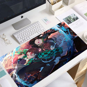 XL Anime Demon Slayer Mousepad HD Printing Computer Gamers Locking Lock Edge Mouse Pad XXL90x40cm Keyboard PC Desk Pad Csgo Pad.