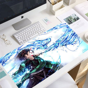 XL Anime Demon Slayer Mousepad HD Printing Computer Gamers Locking Lock Edge Mouse Pad XXL90x40cm Keyboard PC Desk Pad Csgo Pad.