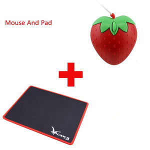 Wired Mouse Cartoon Mini Strawberry