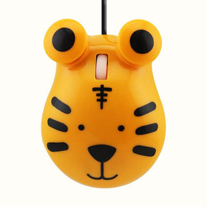 Mini Wired Mouse Cute Cartoon Tiger