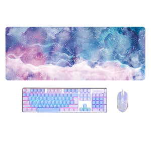 Nordic Style Marble Mousepad Laptop Gamer Mousepad Computer Desk Pads Large Locking Edge Wrist Rests Table Mat Desk Set