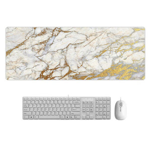 Nordic Style Marble Mousepad Laptop Gamer Mousepad Computer Desk Pads Large Locking Edge Wrist Rests Table Mat Desk Set